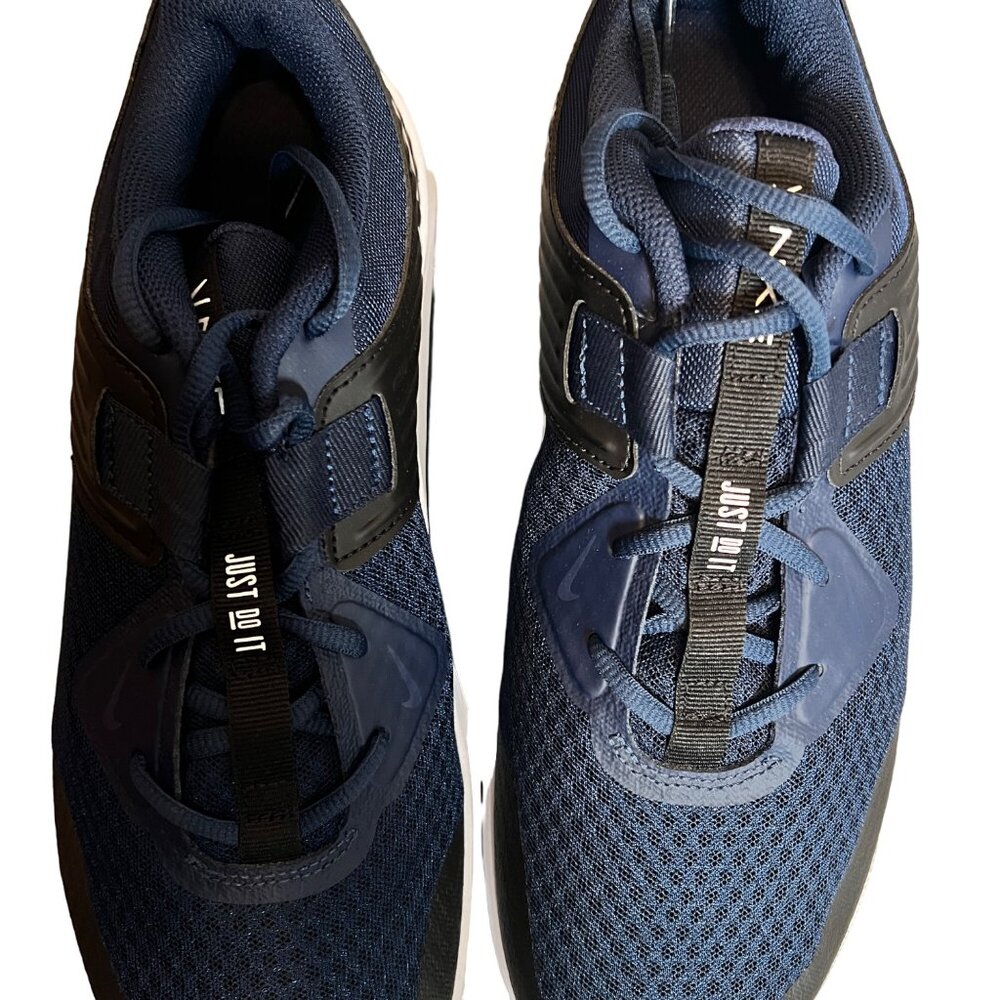 NWB NIKE Shoes Men's MC Trainer Ptl. Leather Upper Swoosh Blue Black 11BGB - Picture 6 of 11